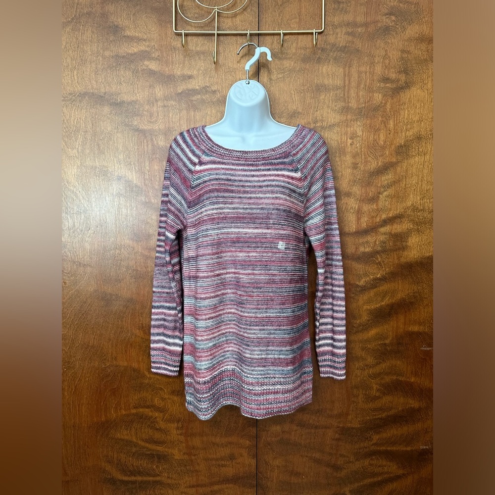 Loft Outlet Multi Color Marled Pullover Sweater Womens S Raglan Sleeves Knit NWT